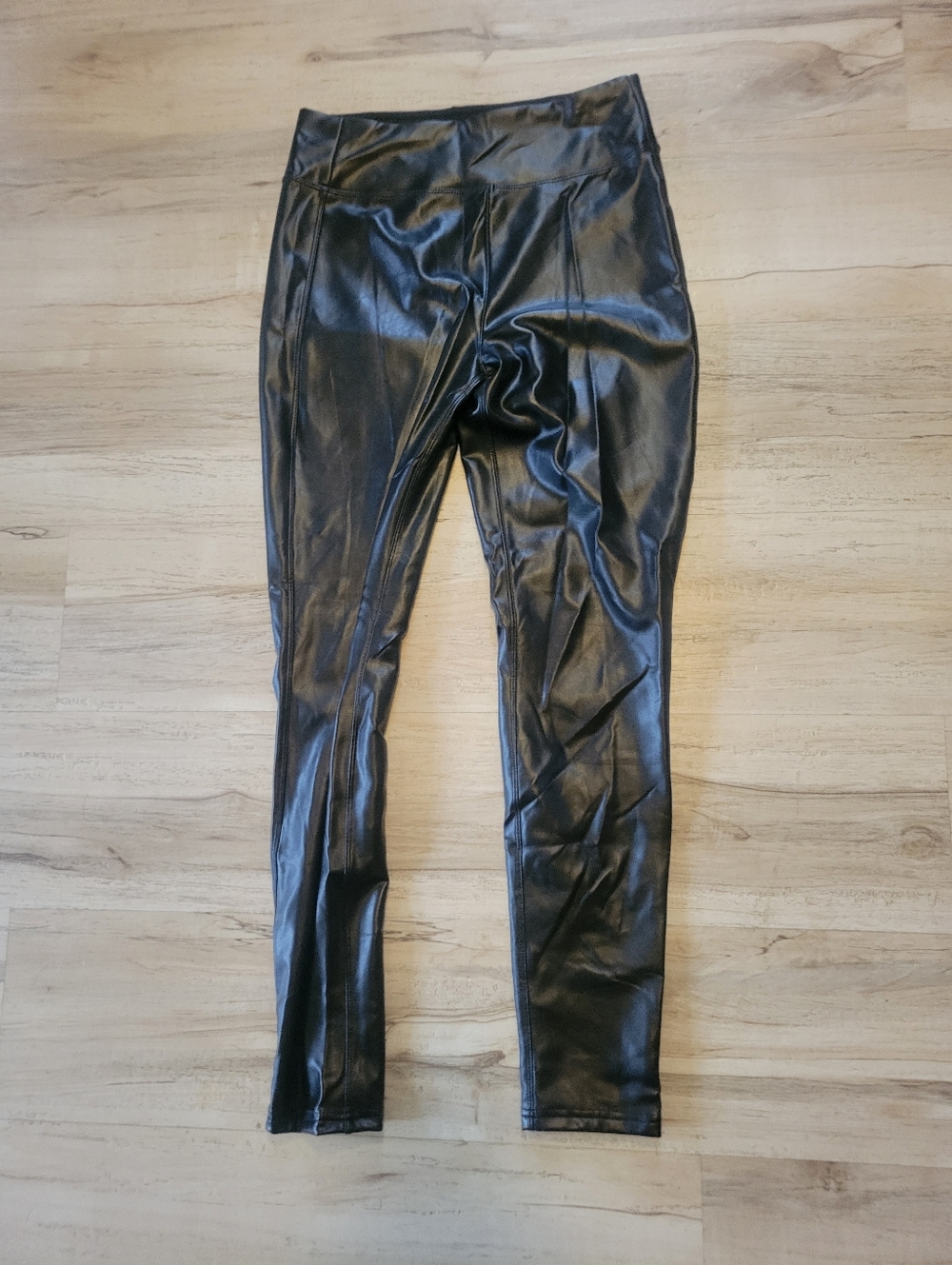GAP Black Faux Leather High-Waist Leggings